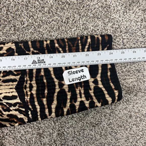 CATHERINES Womens 2X Animal Print Open Front Quilted Statement Layer Bold Jacket - Picture 8 of 10